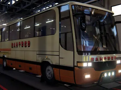 Indonesian Bus old travego Free 3D model