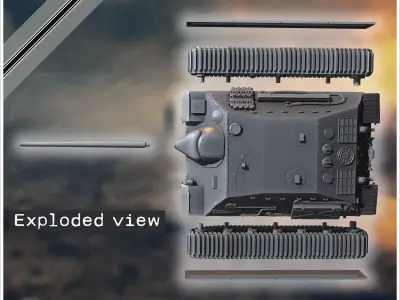 E-25 Bose Floh Ausf A Entwicklung light tank - Germany Eastern 3D print model