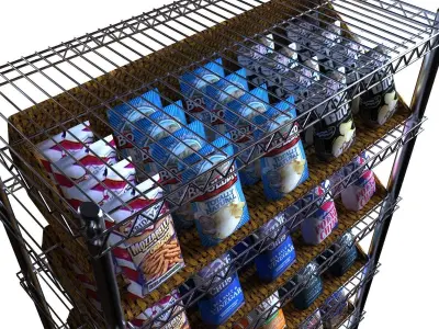 Tall Metal Metro Rack 3D model