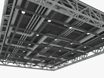 Ceiling Ventilation Pipes 10 3D model