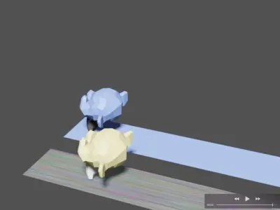 animated monkey blender you can customize everything Free low-poly 3D model