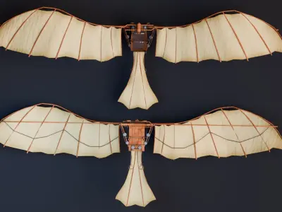 Da Vinci Inventions - Ornihopters Low-poly 3D model