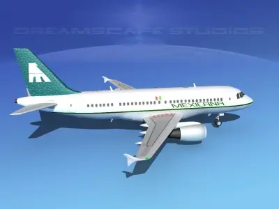 Airbus A319 Mexicana  3D model