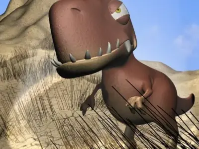 Cartoon T-Rex Rigged Low-poly 3D model