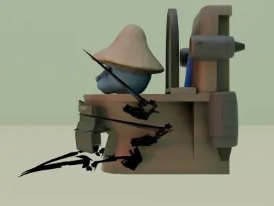 smurf cat skibidi toilet 3D model