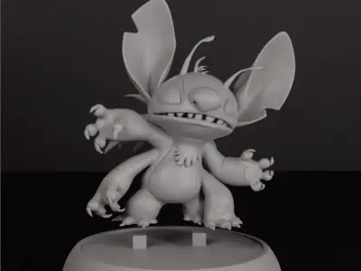 Stitch Four-Armed Power-Up 3D Printable 3D print model