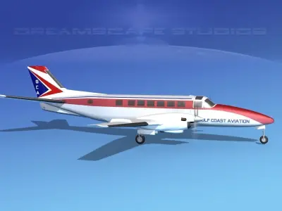 Beechcraft B99 Gulf Coast Aviation 3D model