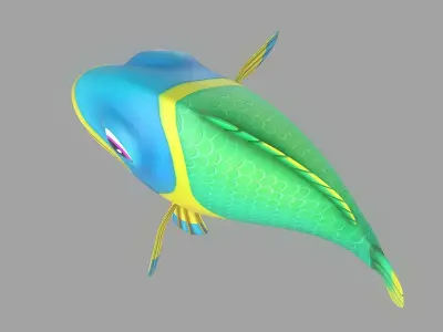 Cartoon Fish 21 Low-poly 3D model