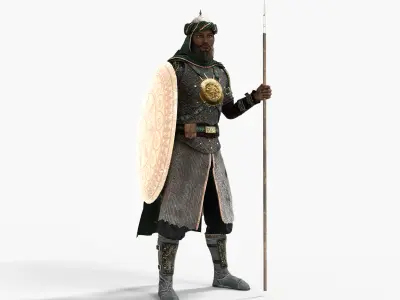 Persian Warrior Low-poly 3D model