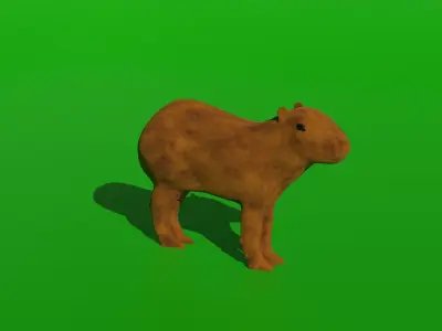 Capybara Low-poly 3D model