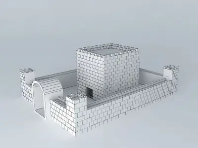 Brick castle Free 3D model