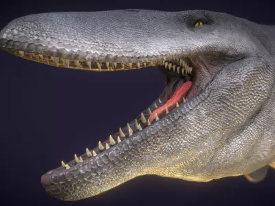 Tylosaurus Low-poly 3D model