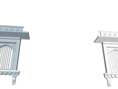 indian jodhpuri stone jharokha 3d modal Low-poly 3D model