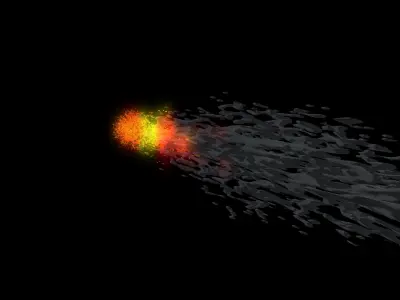 Comet 3D explosion - explosion 3D model