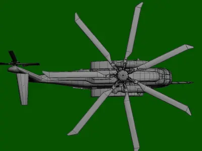 CH-53C Super Stallion helicopter game model 3D model
