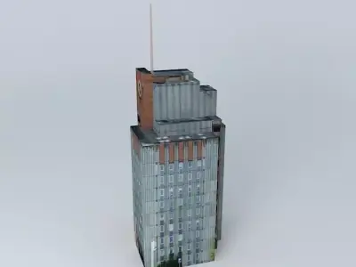 Old commercial building in Kaunas Free 3D model