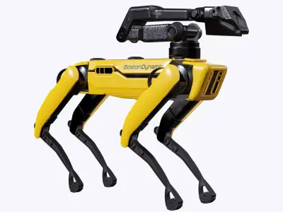 Spot Robot Boston Dynamics 2021 With Arm Low-poly 3D model