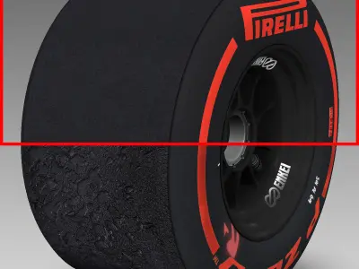enkei supersoft rear tyre Low-poly 3D model
