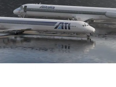 ALITALIA MD82 ATR42 AND DC9-32 3D model