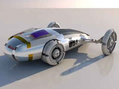 Sci fi Car Free 3D model