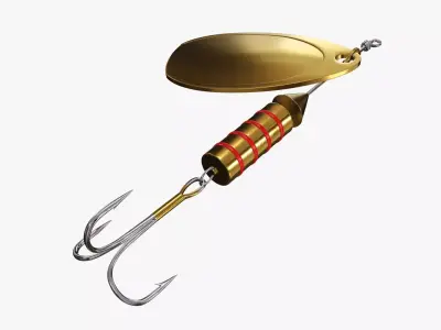 Fishing bait spinner 01 3D model