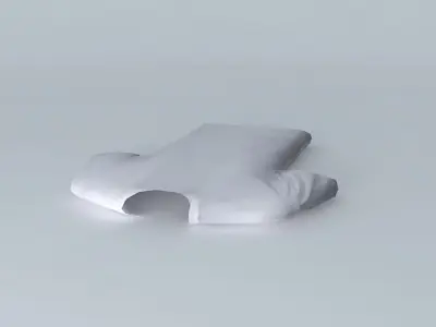 Low-Poly White T-Shirt Free 3D model