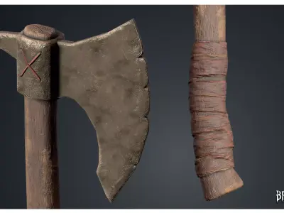  Axe - Game Ready Optimized Low-poly 3D model