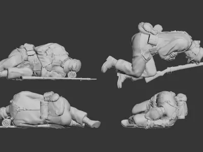 German soldier 3D print model