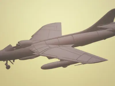 HAWKER HUNTER MK-58 1-72 SCALE HIGHLY DETAILED MODEL 3D print model