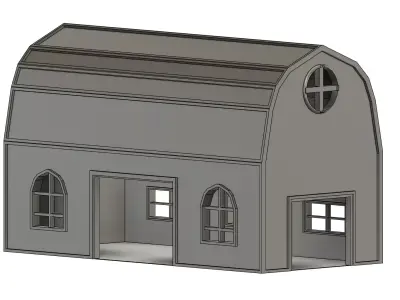Wooden Barn 3D print model