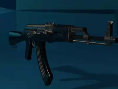 The AK74 is ready for games and movies Low-poly 3D model