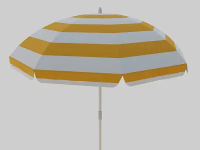 Realistic Beach Umbrella 3D Model Free 3D model
