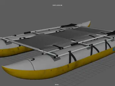 CATAMARAN inflatable raft 3D model