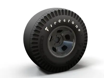 Hot Rod Gasser wheels 3D model