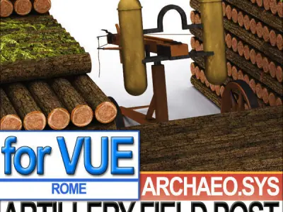 Roman Artillery Field Post 3D model