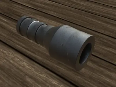 Muzzles - Flash Hider 3 set combo Low-poly 3D model