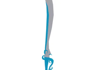 Low Poly Sword - Wind Sword Low-poly 3D model