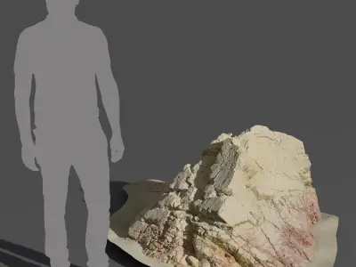  Medium Cracked Beach Rock Model 