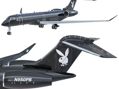 Playboy Big Bunny airplane 3D model