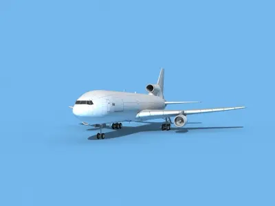 Lockheed L1011 Unmarked Cargo 3D model