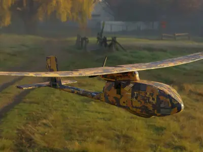 RQ 11 Raven UAV Model for 3D printing Free 3D print model