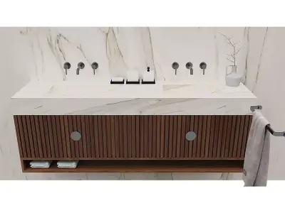 Bathroom furniture full set 3D model get