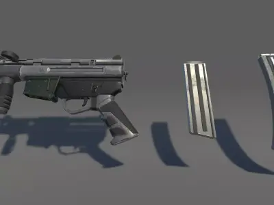 Zombie SMG Low-poly 3D model