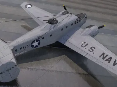 Beechcraft Model-18 AT-11 Kansan 3D model