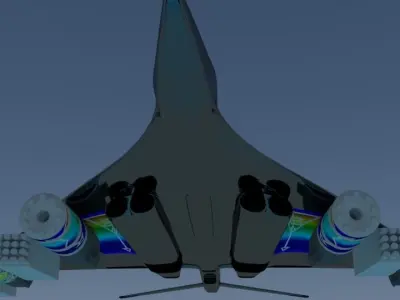 Strategic bomber jet - Endrio Infiniti WarFalcon A-101 FutureX-2 3D model