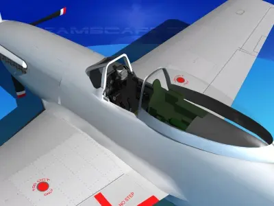 P-51 Mustang Sport Bare Metal 3D model