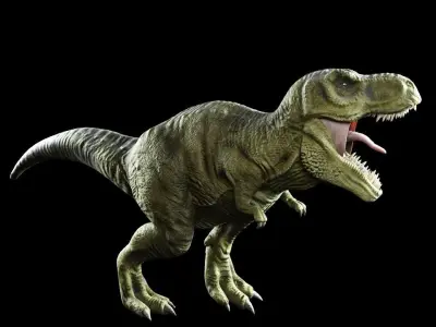 T-rex Tyrannosaurus Rigged and V-ray Shaders Complete 3D model