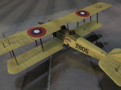 Curtiss JN-4D Jenny 3D model