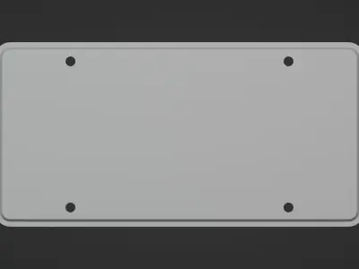 Washington DC License Plate 3D model