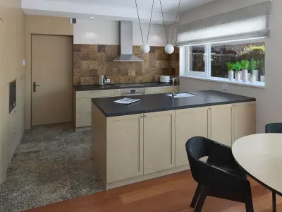 Kitchen renovation in an old house Free 3D model